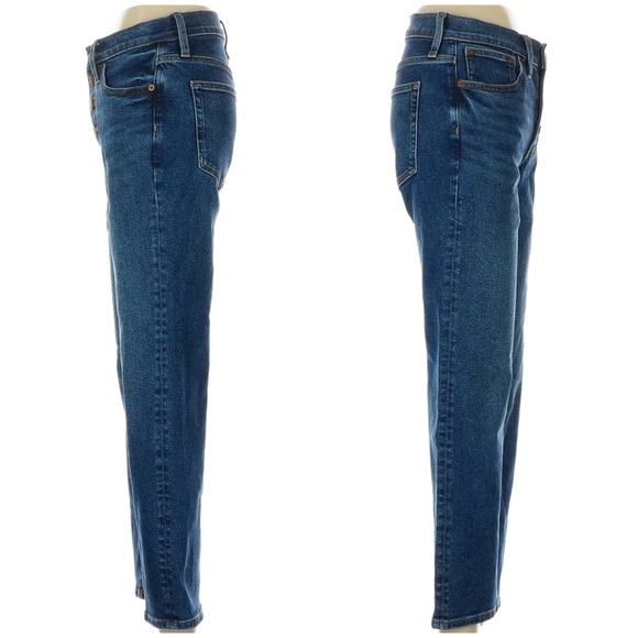 👖 J. Crew, Marina Wash Button-Through Essential Straight All-Day Stretch Jean - Picture 14 of 16
